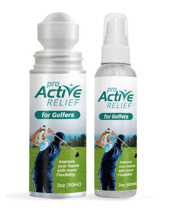 1 Spray-on Golfer Relief (2oz) + 1 Roll-on Golfer Relief (3oz)